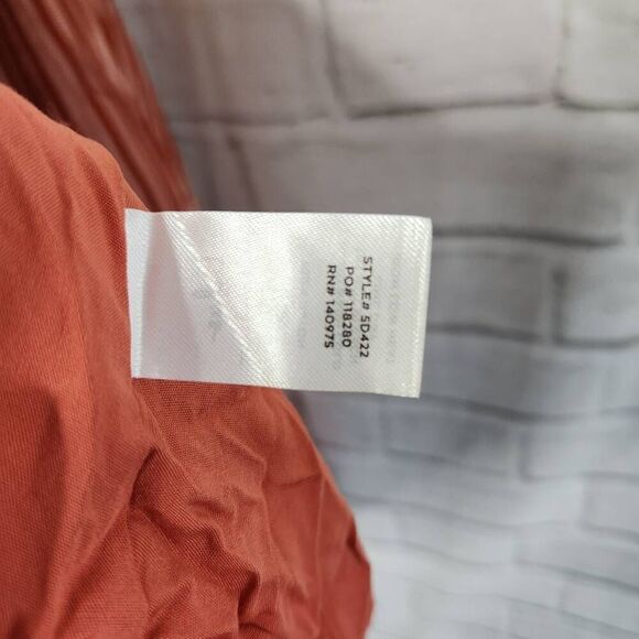 Lulus Womens Rust Striped Rayon Open Back Cutout Maxi Dress Size Medium - Picture 16 of 16